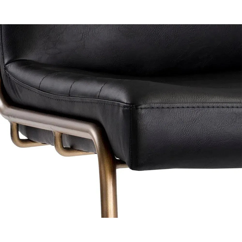 Anton Leather Armless Lounge Chair - LOOMLAN - SUNPAN - Accent Chairs