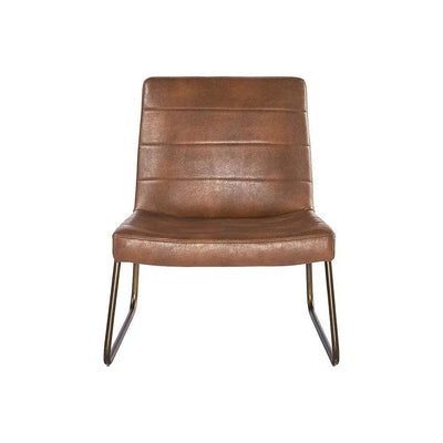 Anton Leather Armless Lounge Chair - LOOMLAN - SUNPAN - Accent Chairs