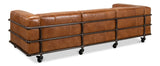 Antwerp Vintage Leather Sofa - LOOMLAN - Sarreid - Sofas & Loveseats