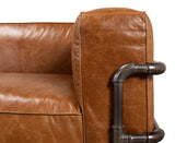 Antwerp Vintage Leather Sofa - LOOMLAN - Sarreid - Sofas & Loveseats