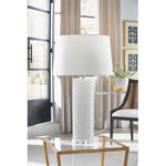 April Honeycomb Pattern Ceramic Table Lamp - LOOMLAN - Chelsea House - Table Lamps