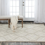 Aqsa Geometric Brown Living Room Rug - LOOMLAN - LOOMLAN - Area Rugs