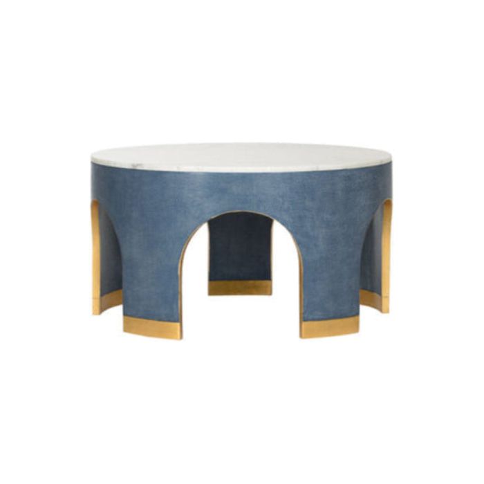 Aqueduct Marble Top Round Cocktail Table - LOOMLAN - Chelsea House - Coffee Tables