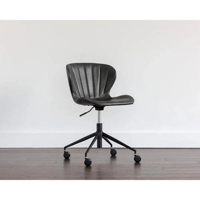 Arabella Leather Armless Office Chair - LOOMLAN - SUNPAN - Office Chairs