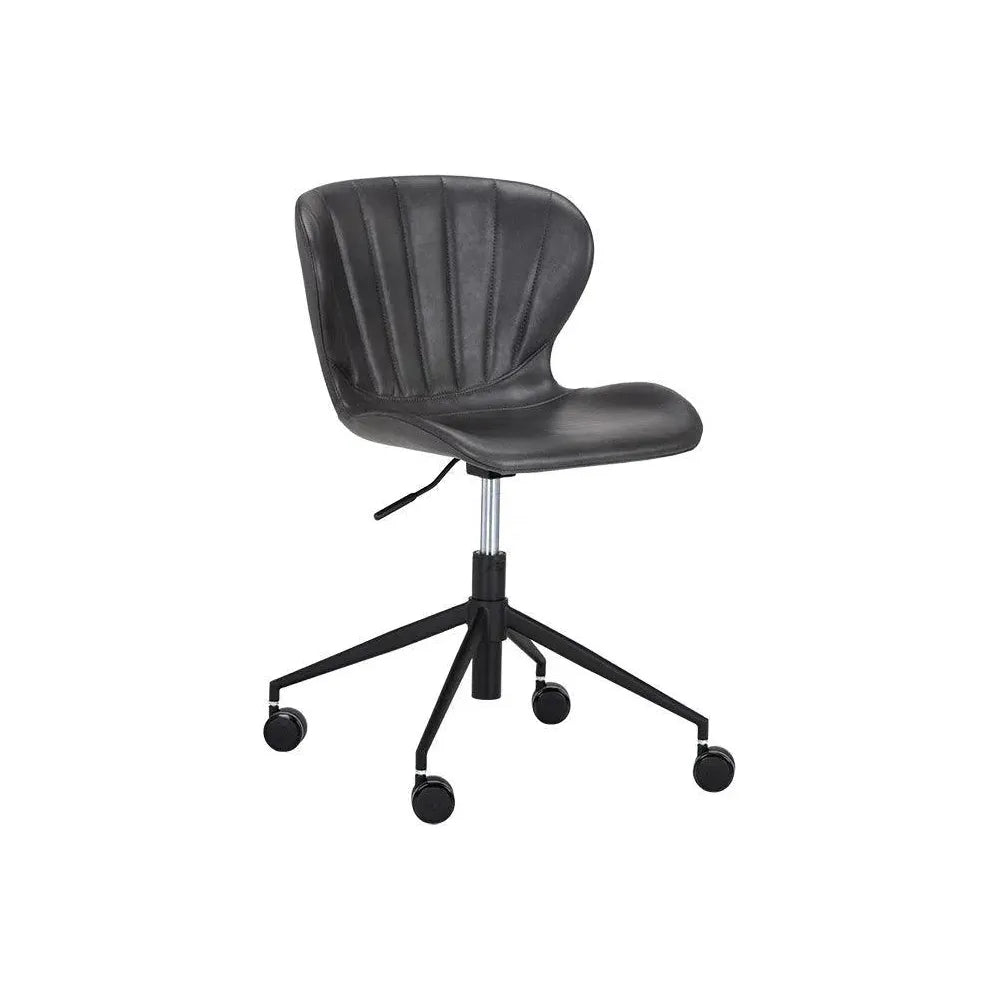 Arabella Leather Armless Office Chair - LOOMLAN - SUNPAN - Office Chairs