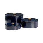 Arabella Leather Decorative Box (Set of 3) - LOOMLAN - Wildwood - Boxes & Bowls