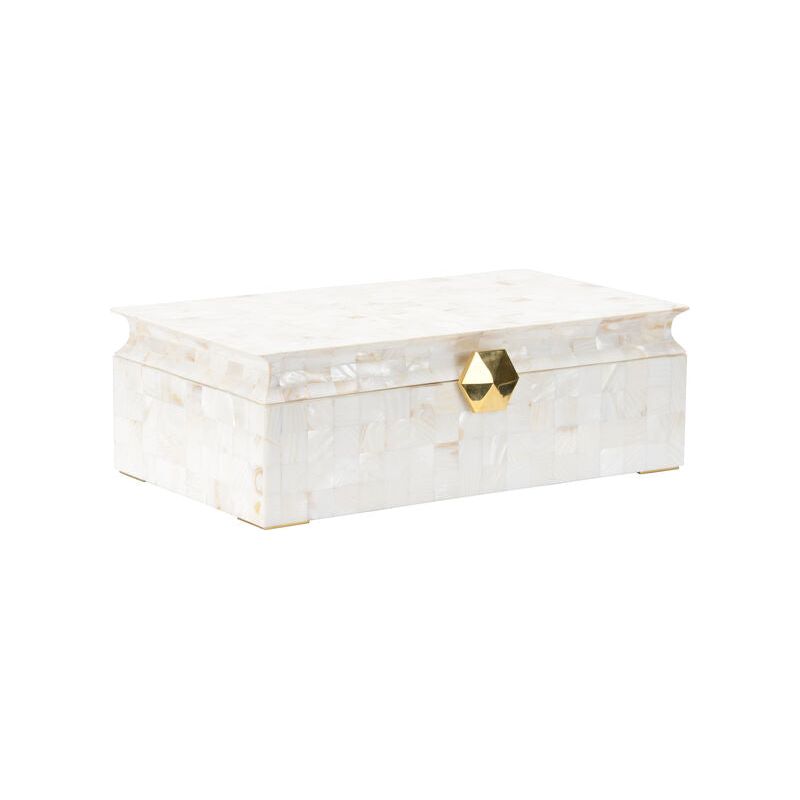 Arabelle Mother of Pearl Adorned Treasure Box - LOOMLAN - Chelsea House - Boxes & Bowls