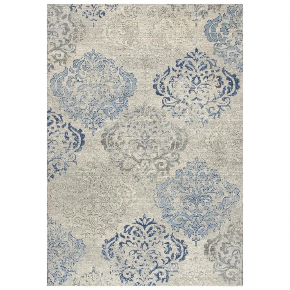 Aram Medallion Blue Large Area Rugs For Living Room - LOOMLAN - LOOMLAN - Area Rugs