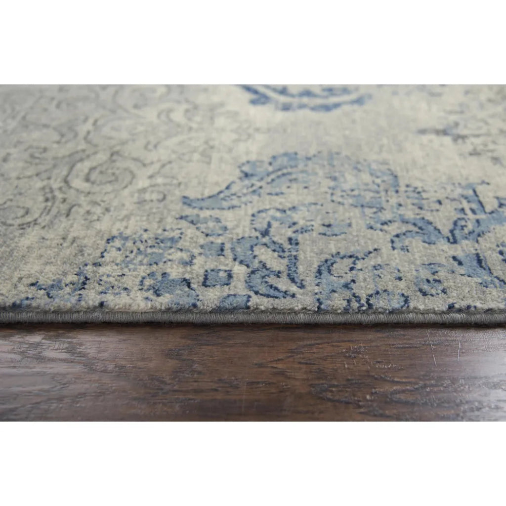 Aram Medallion Blue Large Area Rugs For Living Room - LOOMLAN - LOOMLAN - Area Rugs