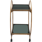 Arc Bar Cart Gold & Black Crafted from Iron - LOOMLAN - Zuo Modern - Home Bar Carts