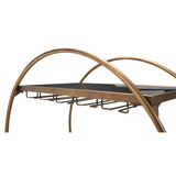 Arc Bar Cart Gold & Black Crafted from Iron - LOOMLAN - Zuo Modern - Home Bar Carts
