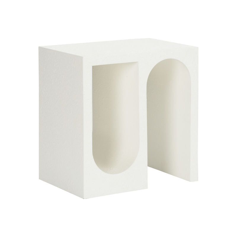 Arcade Architectural Designed White End Table - LOOMLAN - Side Tables