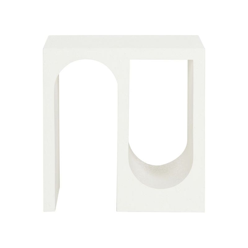 Arcade Architectural Designed White End Table - LOOMLAN - Side Tables