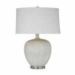 Arcadia 25" Tall Ceramic Beige Table Lamp - LOOMLAN - Bassett Mirror - Table Lamps