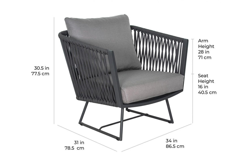 Lounge Chair - Dark Pebble Outdoor