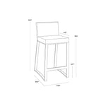 Architect Leather Counter Stool - LOOMLAN - SUNPAN - Counter Stools