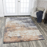 Arcs Abstract Rust Large Area Rugs For Living Room - LOOMLAN - LOOMLAN - Area Rugs