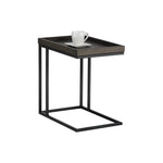 Arden C - Shaped Wooden Rectangular Side Table - LOOMLAN - SUNPAN - Side Tables