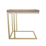 Arden C - Shaped Wooden Rectangular Side Table - LOOMLAN - SUNPAN - Side Tables