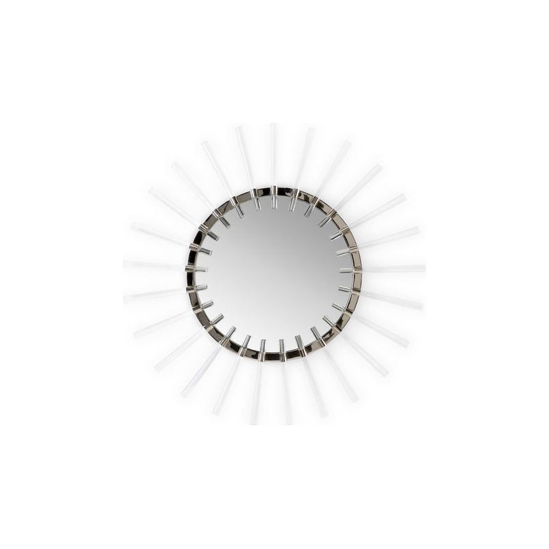 Arden Polished Nickel Finish Wall Mirror - LOOMLAN - Wildwood - Wall Mirrors