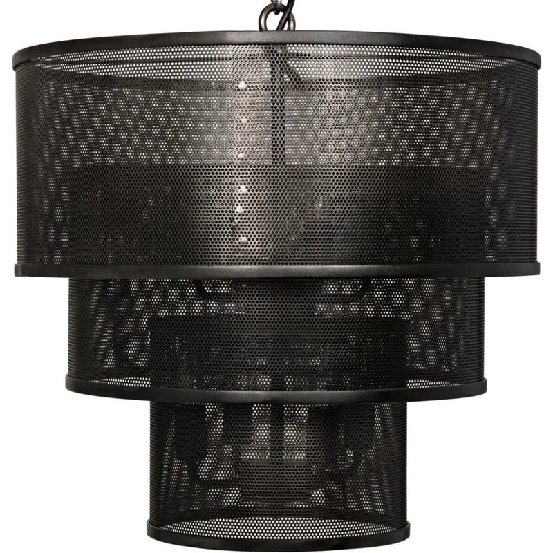 Arena Black Steel Pendant - LOOMLAN - Noir - Pendants