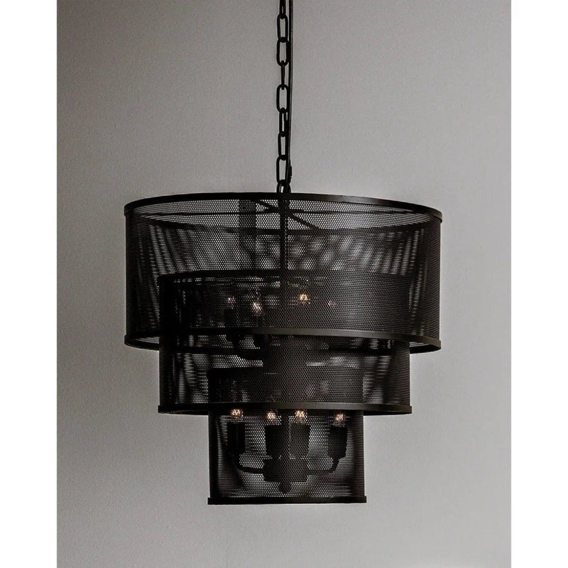 Arena Black Steel Pendant - LOOMLAN - Noir - Pendants