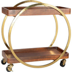 Arenas Bar Cart Brown with Deco - Inspired - LOOMLAN - Zuo Modern - Home Bar Carts