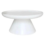 Aria Resin White Round Coffee Table - LOOMLAN - Artesia - Outdoor Coffee Tables