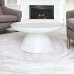 Aria Resin White Round Coffee Table - LOOMLAN - Artesia - Outdoor Coffee Tables