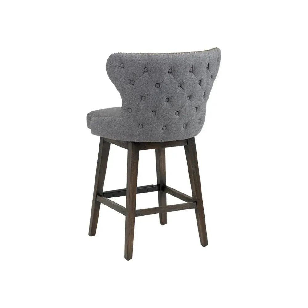 Ariana Leather Swivel Counter Stool - LOOMLAN - SUNPAN - Counter Stools