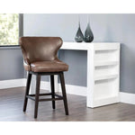 Ariana Leather Swivel Counter Stool - LOOMLAN - SUNPAN - Counter Stools