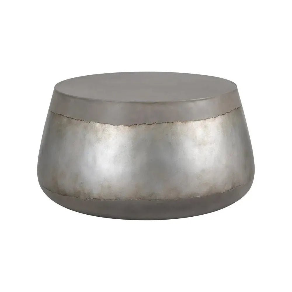 Aries Concrete Outdoor Round Coffee Table - LOOMLAN - SUNPAN - Outdoor Coffee Tables