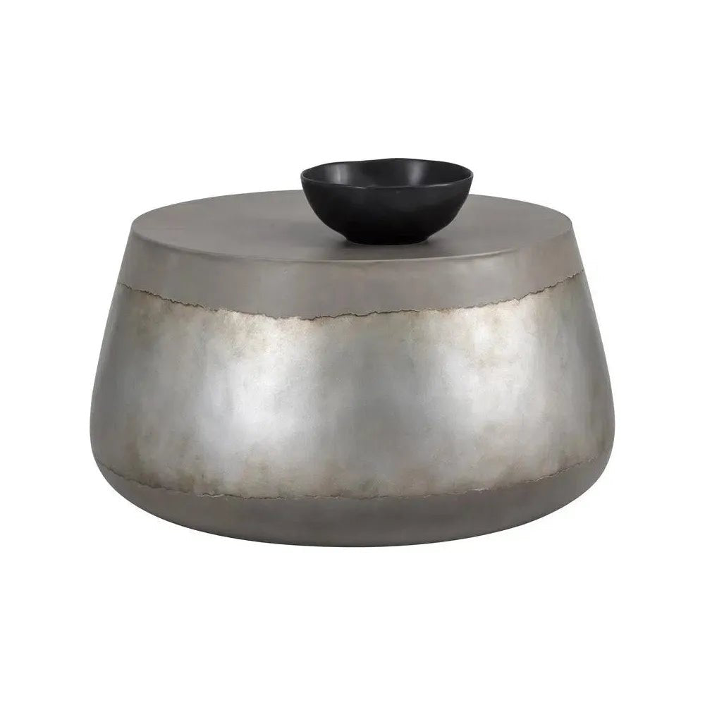 Aries Concrete Outdoor Round Coffee Table - LOOMLAN - SUNPAN - Outdoor Coffee Tables