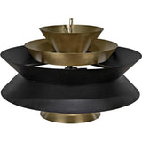 Arion Pendant, Steel with Brass Finish - LOOMLAN - Noir - Pendants