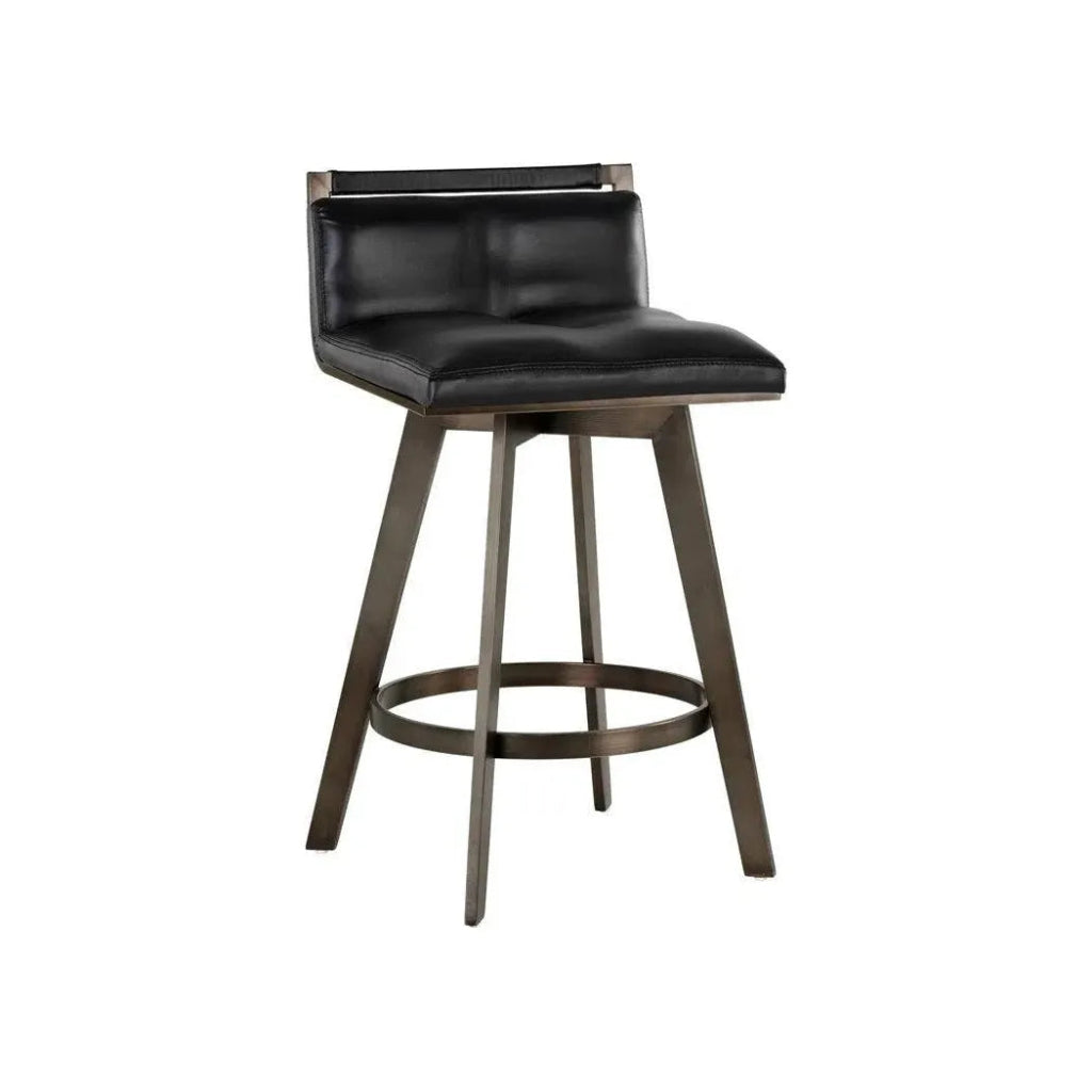 Arizona Leather Swivel Counter Stool - LOOMLAN - SUNPAN - Counter Stools