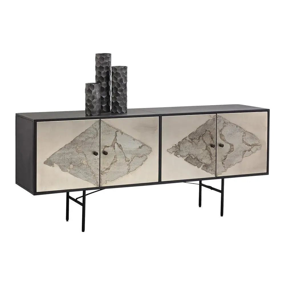 Arlington Black Iron Frame Sideboard - LOOMLAN - SUNPAN - Sideboards