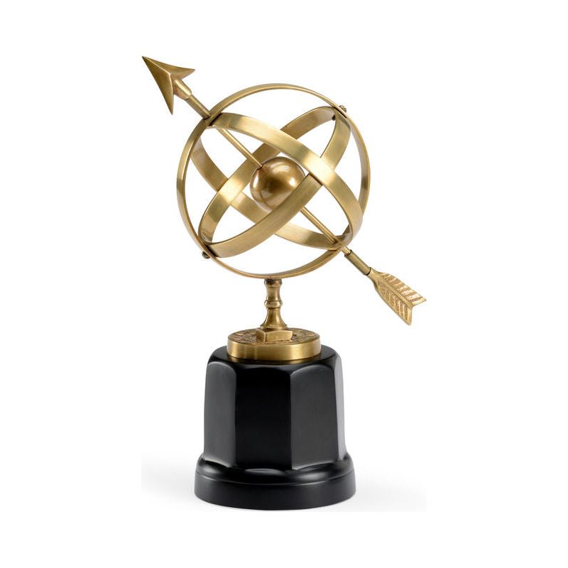 Armillary Gold Finish Sculpture - LOOMLAN - Wildwood - Statues & Sculptures