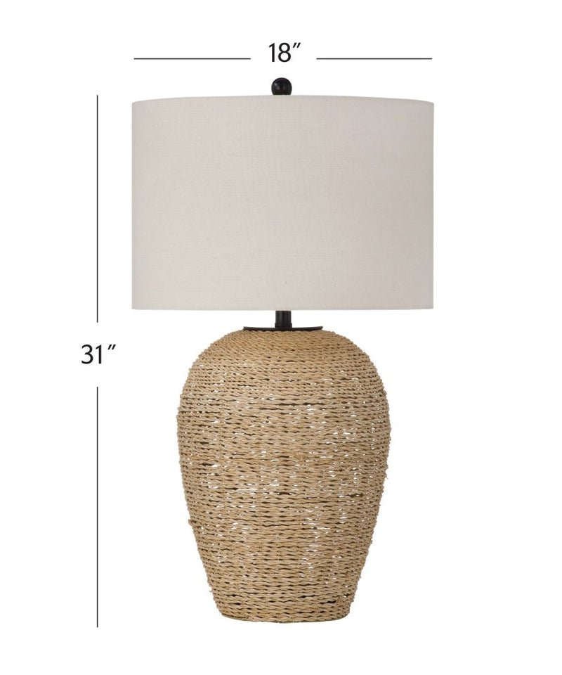 Armstrong Natural Rope Base Table Lamp - LOOMLAN - Bassett Mirror - Table Lamps