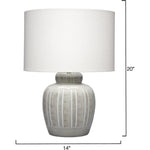 Arthur Ceramic Table Lamp - LOOMLAN - Jamie Young - Table Lamps