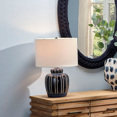 Arthur Ceramic Table Lamp - LOOMLAN - Jamie Young - Table Lamps