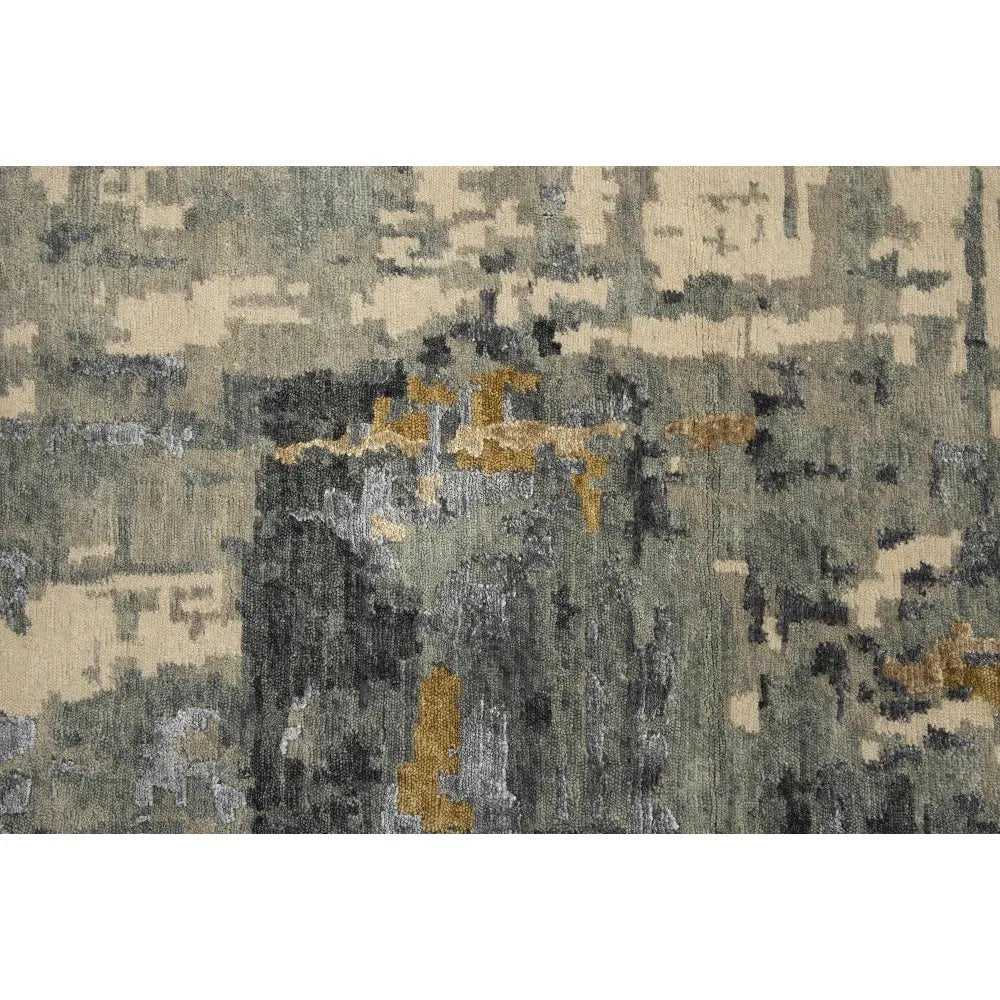 Arti Abstract Gold Large Area Rugs For Living Room - LOOMLAN - LOOMLAN - Area Rugs