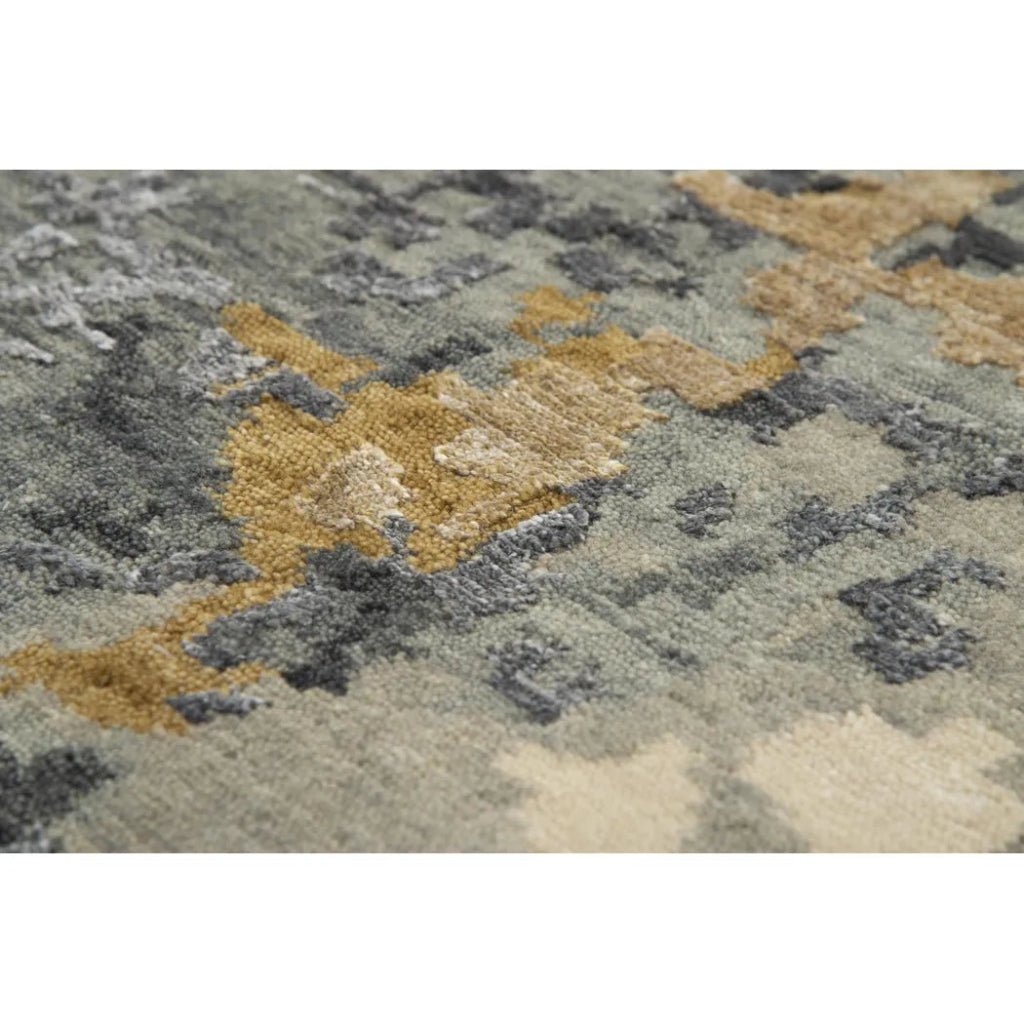 Arti Abstract Gold Large Area Rugs For Living Room - LOOMLAN - LOOMLAN - Area Rugs