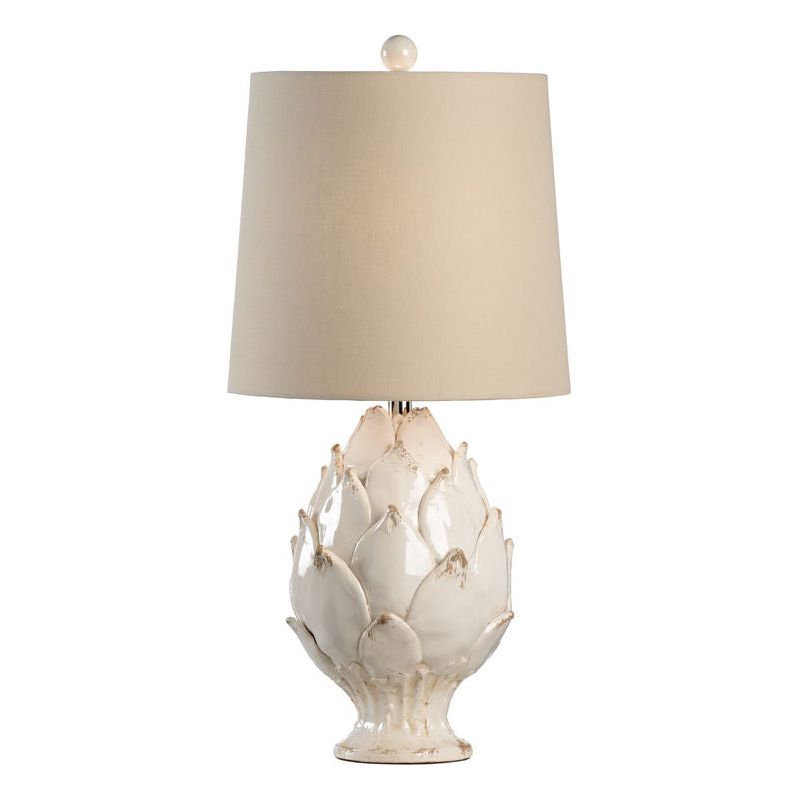 Artichoke White Rustic Italian Charm Table Lamp - LOOMLAN - Chelsea House - Table Lamps