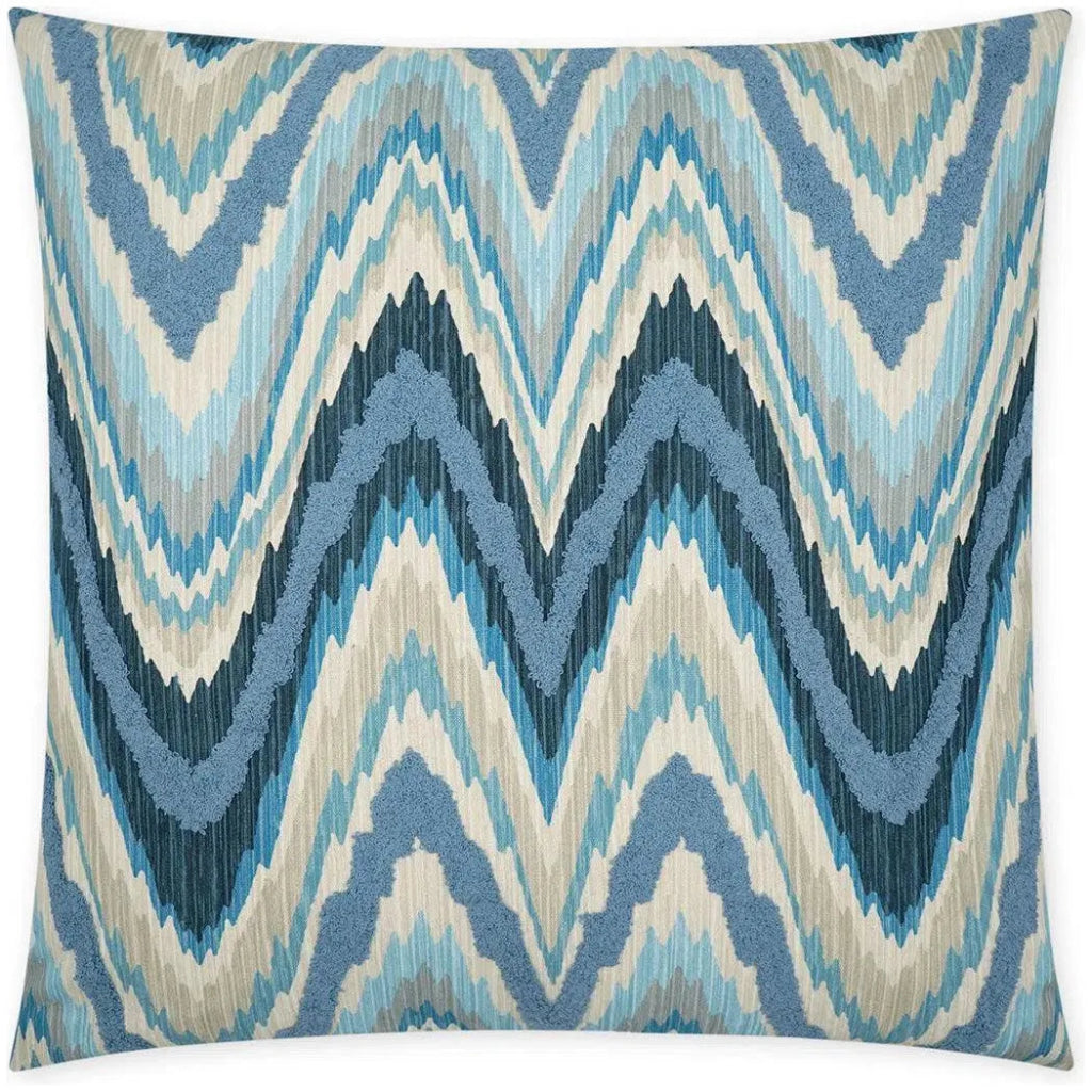 Artisanship Blue Abstract Blue Mist Large Throw Pillow - LOOMLAN - D.V. Kap - Throw Pillows