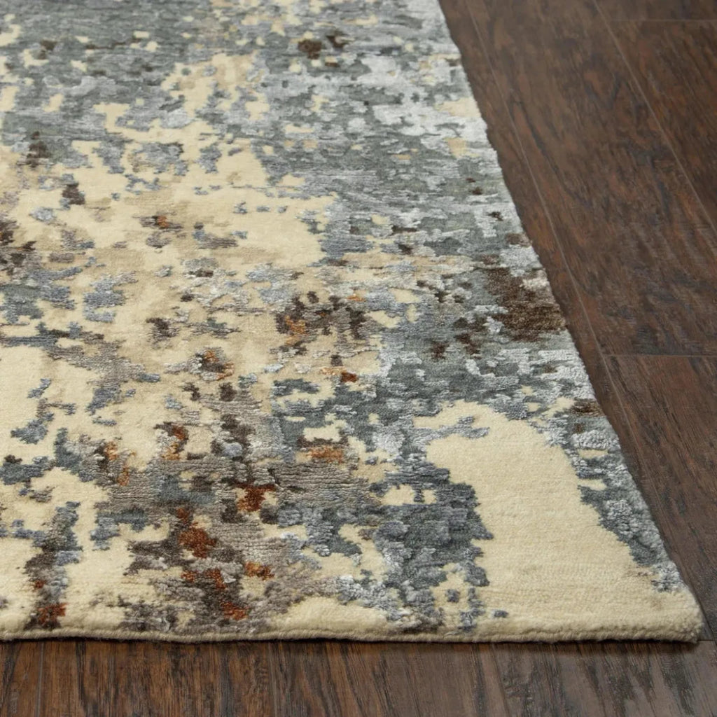 Arvi Abstract Light Gray Large Area Rugs - LOOMLAN - LOOMLAN - Area Rugs