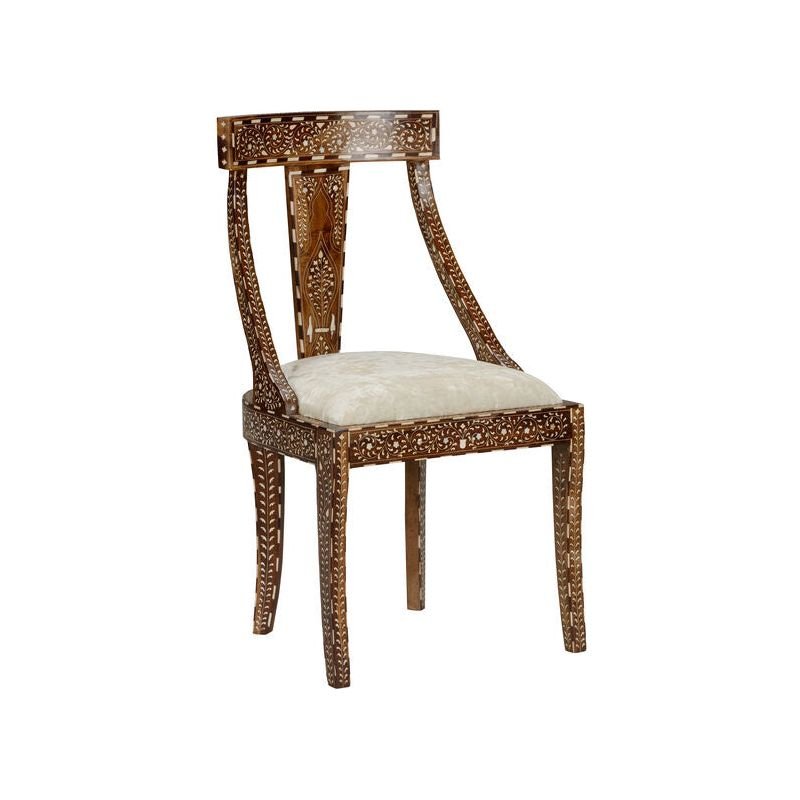 Aryana Artistic Wooden Frame Armless Chair - LOOMLAN - Chelsea House - Dining Chairs