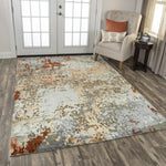 Asa Abstract Rust Large Area Rugs For Living Room - LOOMLAN - LOOMLAN - Area Rugs