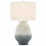 Ash Blue Acrylic White Cazalet Table Lamp - LOOMLAN - Currey & Co - Table Lamps