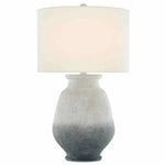 Ash Blue Acrylic White Cazalet Table Lamp - LOOMLAN - Currey & Co - Table Lamps