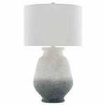 Ash Blue Acrylic White Cazalet Table Lamp - LOOMLAN - Currey & Co - Table Lamps